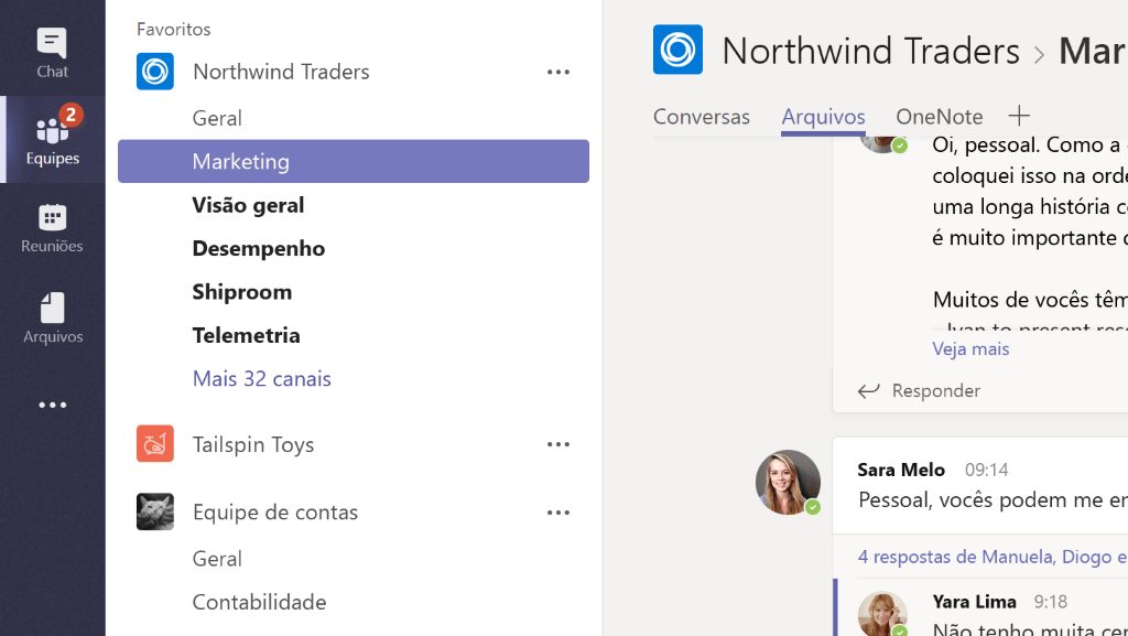 Ferramenta de gestão e produtividade Teams