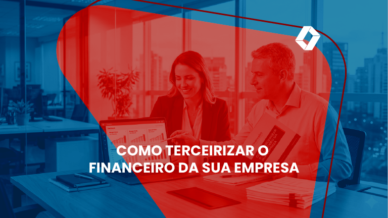 Profissionais analisam gráficos financeiros em laptop, em escritório moderno com vista urbana.